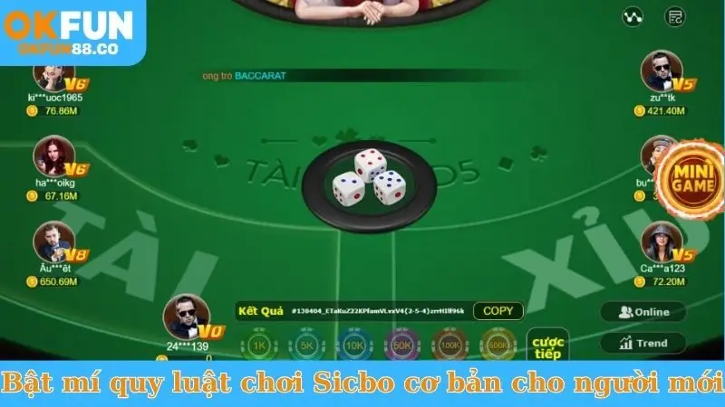 Bật mí quy luật chơi Sicbo cơ bản cho người mới