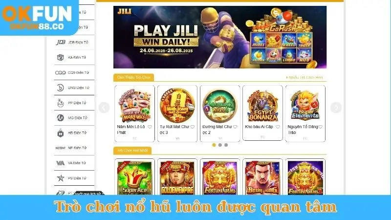 Trò chơi nổ hũ luôn được quan tâm